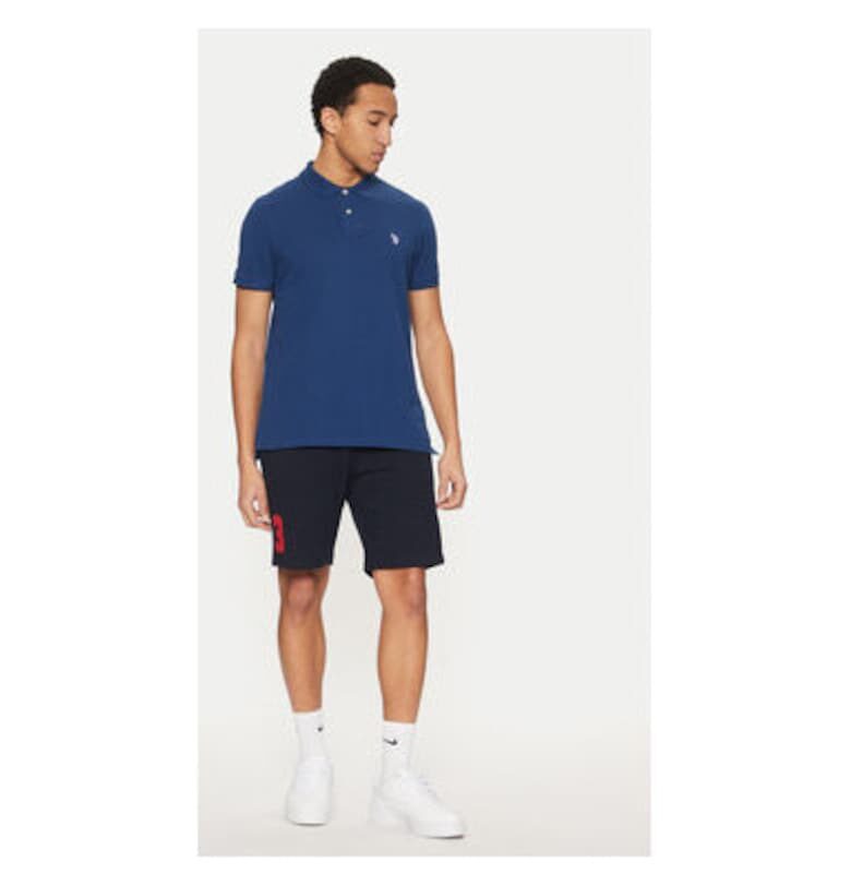 Мъжка тениска - US Polo Assn. - 305230089 - Памук - Син - Син US Polo Assn