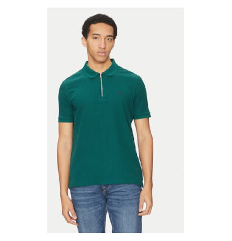 Мъжка тениска - US Polo Assn. - 305230119 - Памук/Полиестер - Зелена - Зелен US Polo Assn