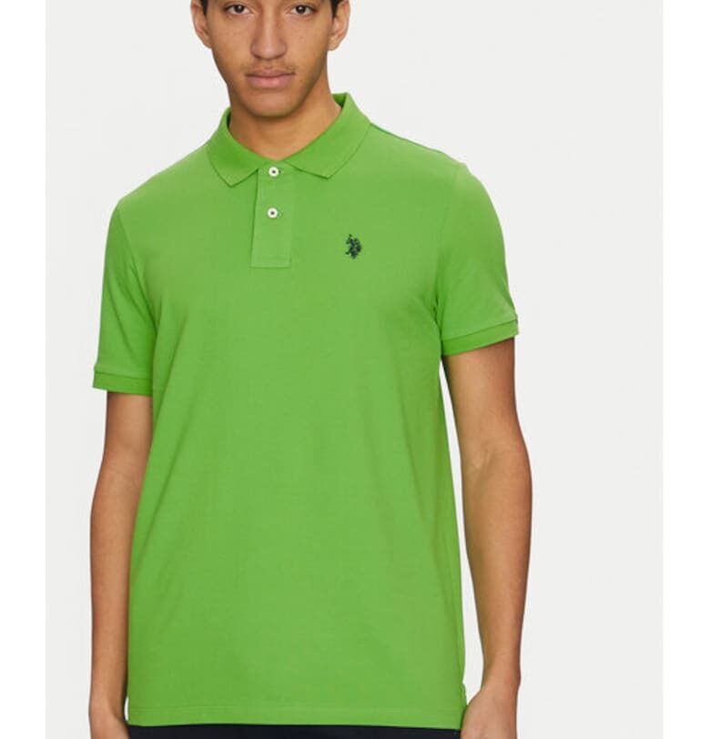 Мъжка тениска - US Polo Assn. - 305230508 - Органичен памук - Зелена - Зелен US Polo Assn