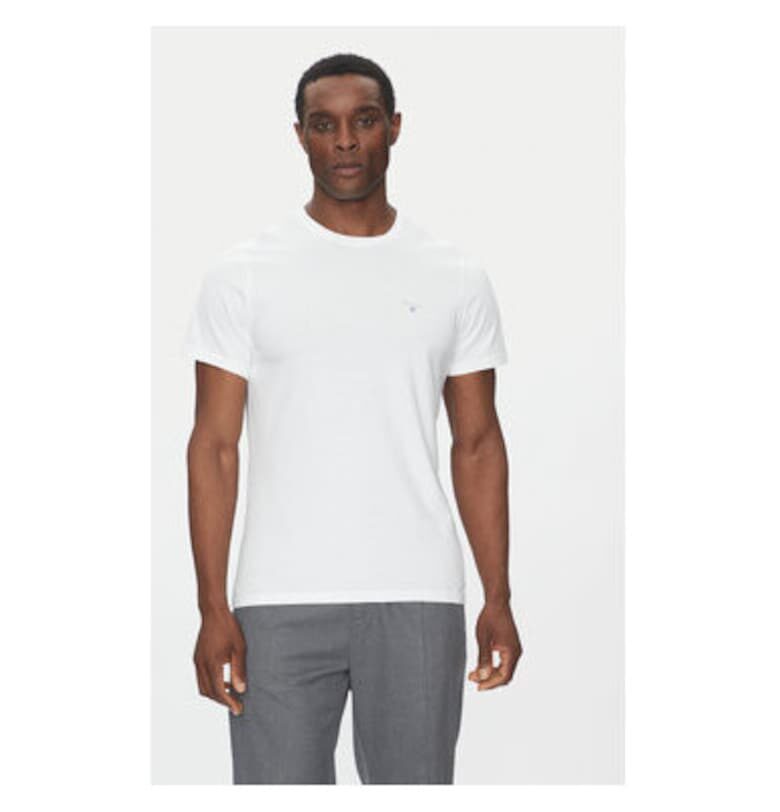 Мъжка тениска  Памук - Бял - Бял Barbour