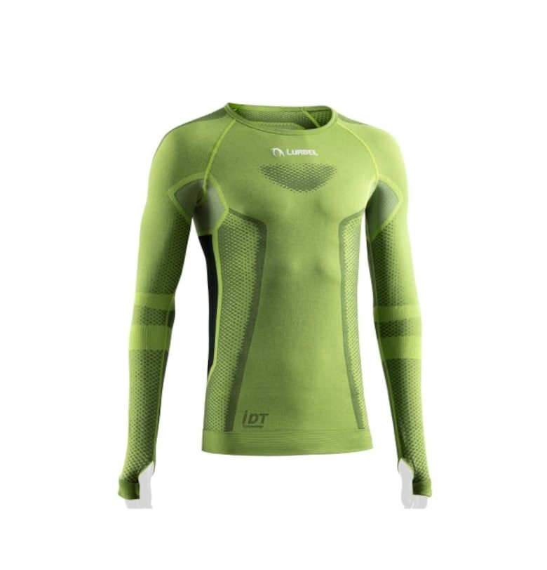 Мъжка термо тениска с дълъг ръкав -  Cristallo - зелена Lurbel