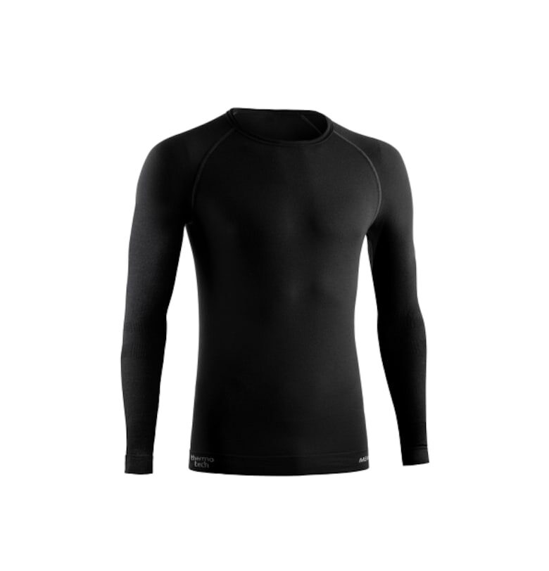 Мъжка термо тениска с дълъг ръкав -  Merino Lite - черна Lurbel