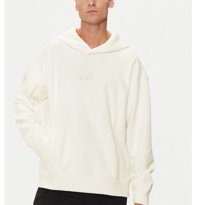Мъжки бял памучен суитшърт  Бял adidas