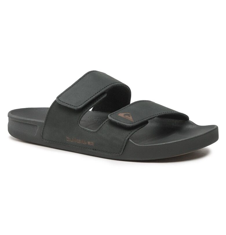 Мъжки джапанки  AQYL101256 - Естествена кожа - Черни QUIKSILVER