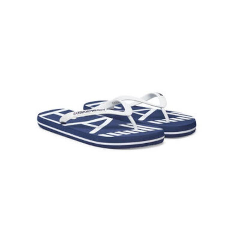 Мъжки джапанки  Emporio Armani - XCQ004 XK196 - Синтетика - Бяло/Черно EA7