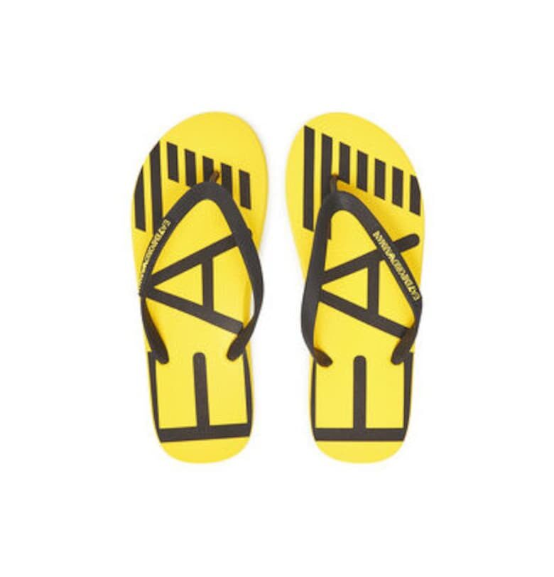 Мъжки джапанки  Emporio Armani - XCQ004 XK196 - Синтетични - Черни/Жълти EA7