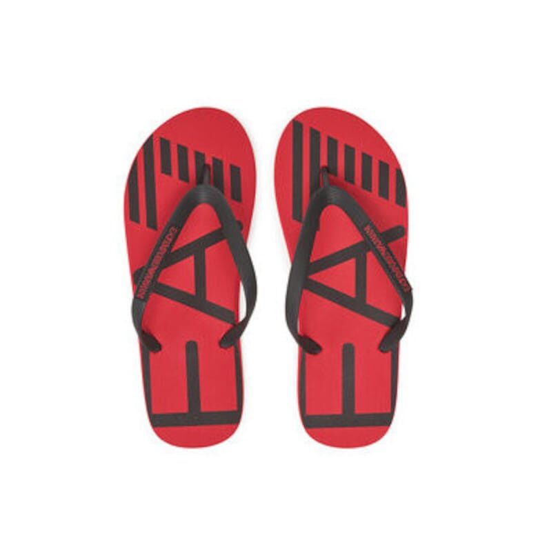 Мъжки джапанки  Emporio Armani - XCQ004 XK196 - Синтетични - Черни/Червени EA7