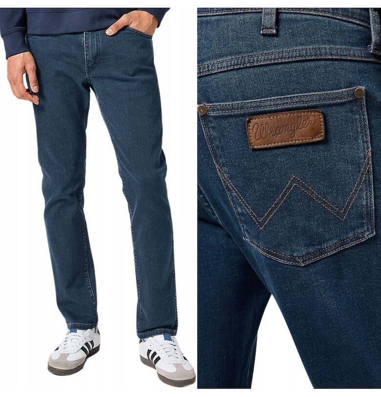 Мъжки дънки  Larston SLIM - сини - Син Wrangler