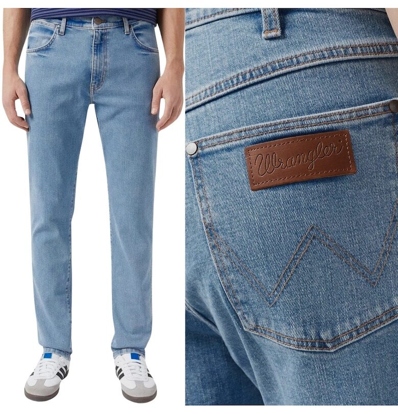 Мъжки дънки  Larston Slim Tapered - сини - L30 - Син Wrangler