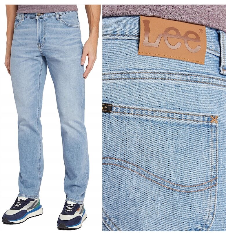 Мъжки дънки Lee  Relaxed Worn New Hill - сини - Син West