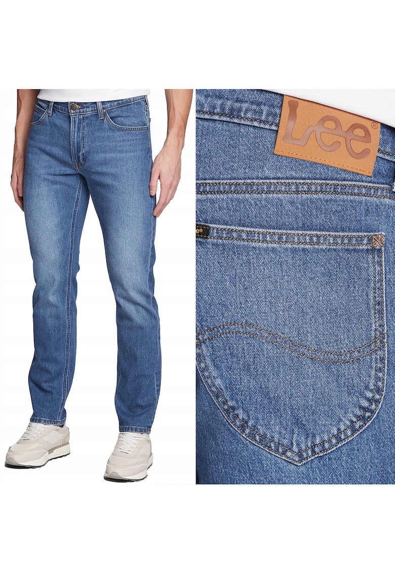 Мъжки дънки Lee W29 L32 - прав модел - син - леко еластични Daren