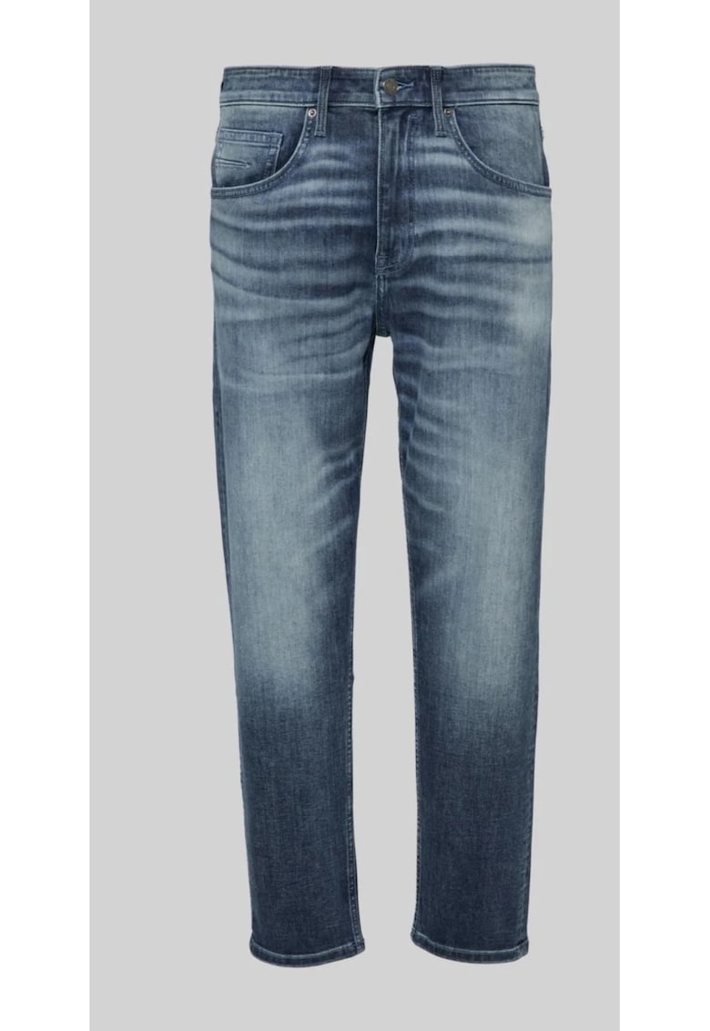 Мъжки дънки Mauro с избеляла визия - кройка Conica - Тъмносин sOliver