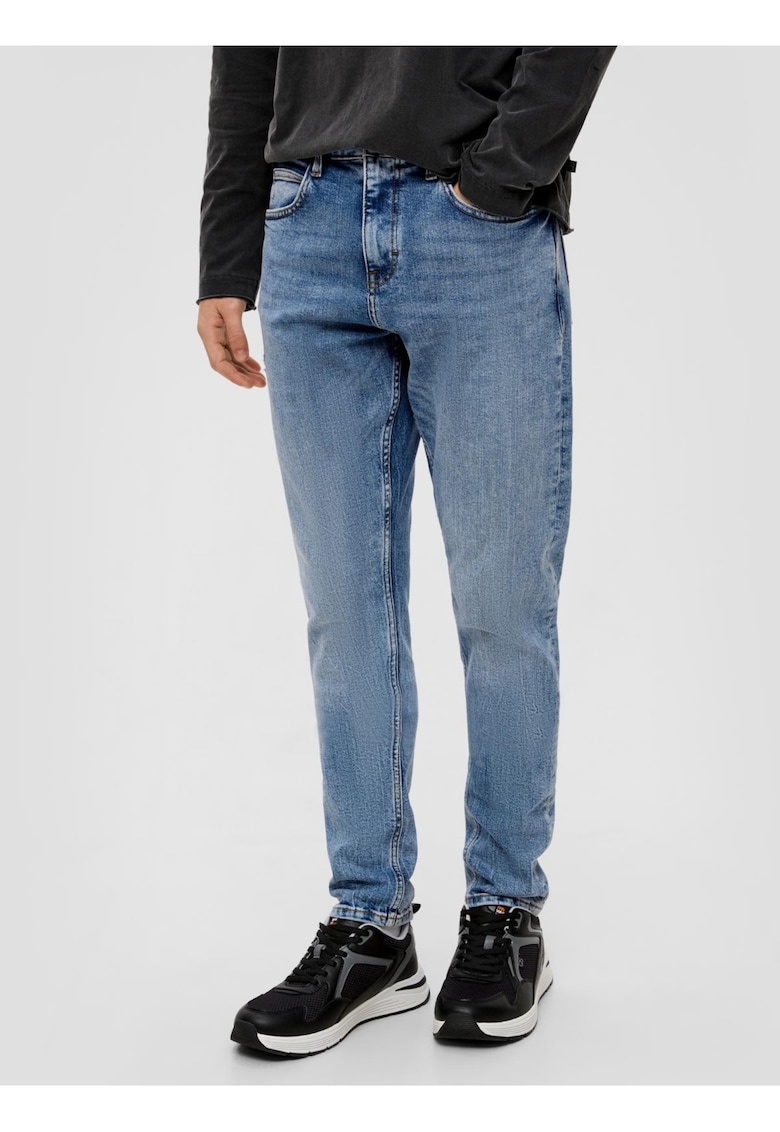 Мъжки дънки Shawn - средна талия - стандартна кройка - заострени крачоли - светлосини - от s.Oliver - Светлосин QS