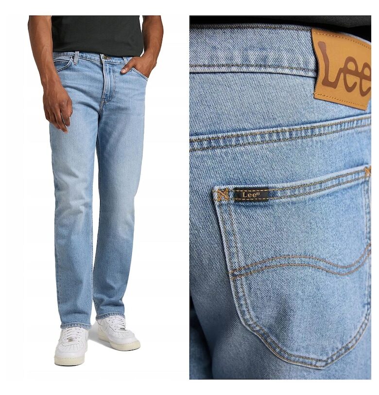 Мъжки дънки -  West - Памучни - Дълги - Мъжки - Regular fit - W33-L32 US - Сини Lee