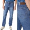 Мъжки дънки Wrangler Straight Blue Dawn W36 L34 - права кройка - ниска еластичност - син Lee