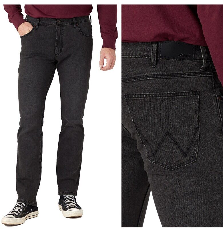 Мъжки дънки Wrangler W31 L32 - автентично сиви - права кройка - леко еластични Regular