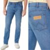 Мъжки дънки Wrangler W36 L34 - сини - стеснен силует - еластичен деним Larston