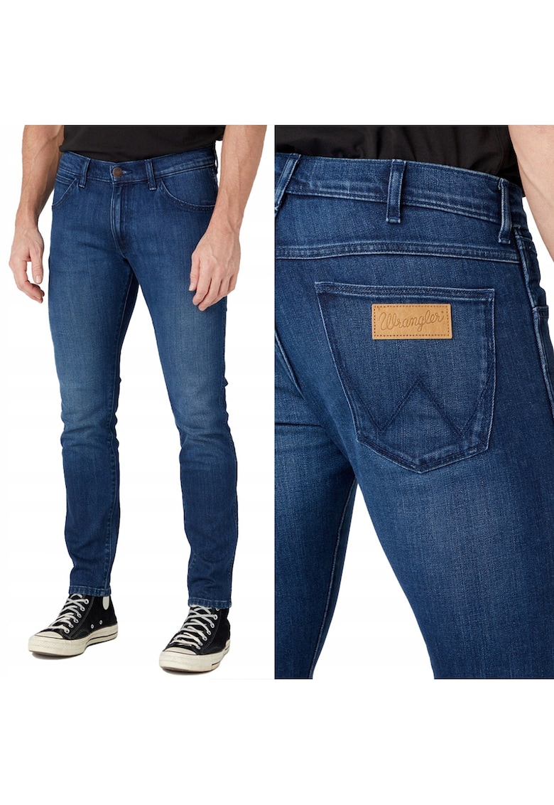 Мъжки дънки Wrangler skinny тъмносини - W30 L32 Bryson