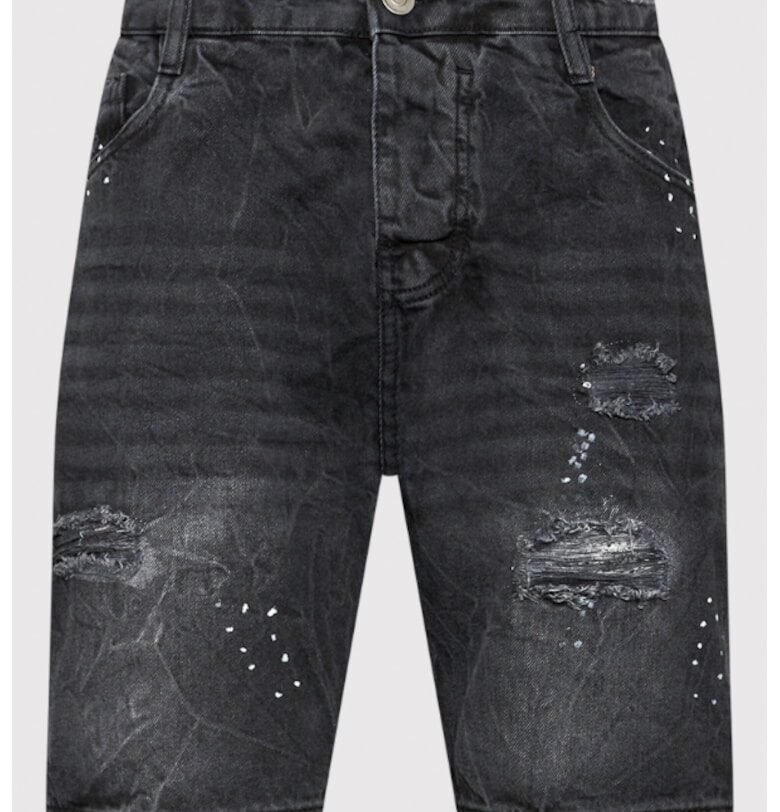 Мъжки дънкови шорти -  300634288 - Памук - Черен BRAVE SOUL