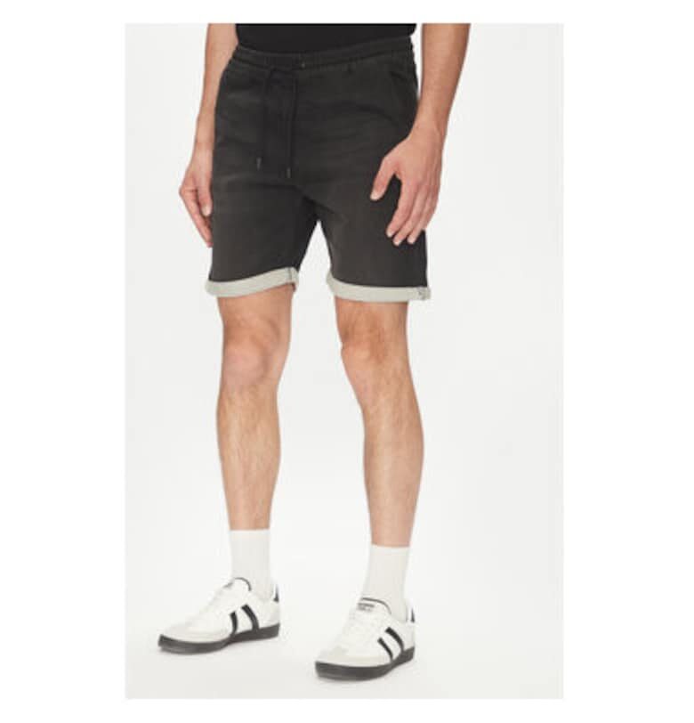 Мъжки дънкови шорти Jack Jones - 12269594 - памук/полиестер - черни - Черен Jack  Jones