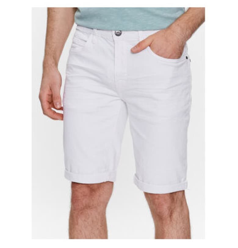 Мъжки дънкови шорти  Kaden 70-100 - памук/лиосел - бели Indicode