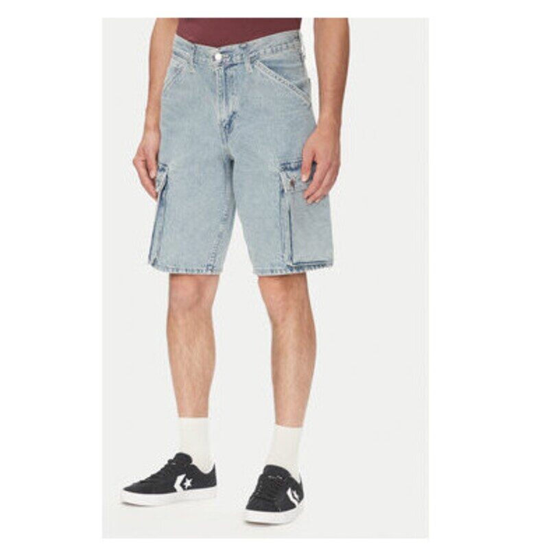 Мъжки дънкови шорти Levi S - 001GU-0004 - Памук - Син - Син Levis