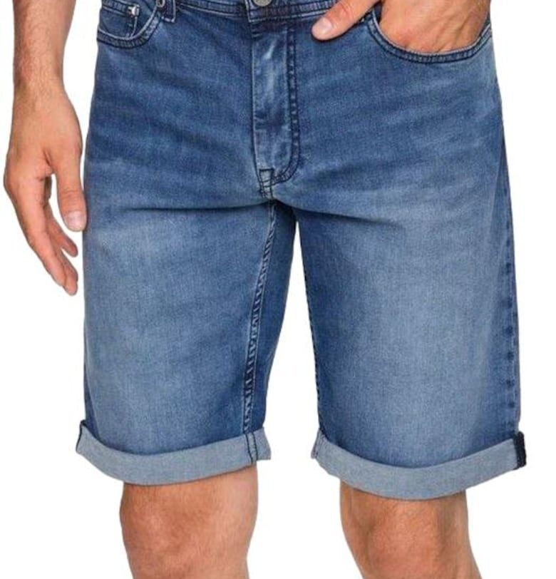 Мъжки дънкови шорти -  Памук/Еластан - Син Karl Lagerfeld