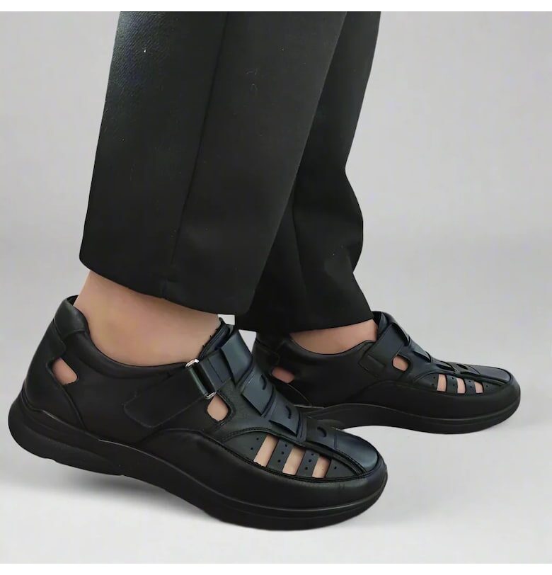 Мъжки ежедневни обувки  232704 перфорирани - Черно Mels