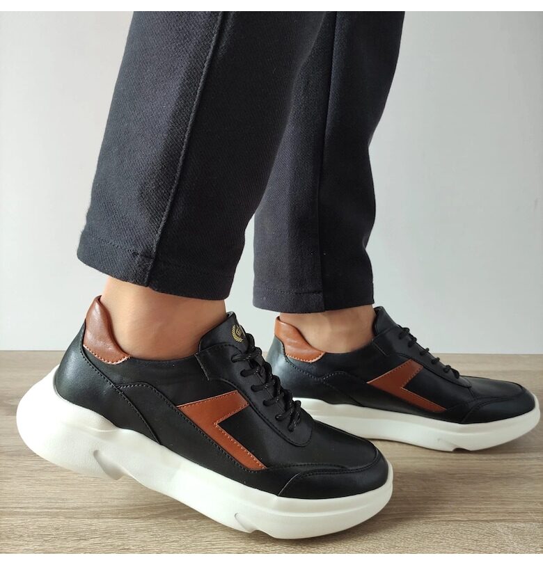 Мъжки ежедневни обувки  Gb1950-53 черно + кафяво - черно + кафяво FRANCO GERARDO