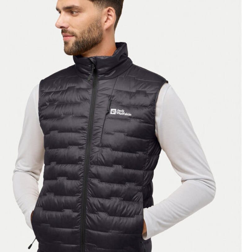 Мъжки елек -  303953188 - Полиамид - Сив - Сив Jack Wolfskin