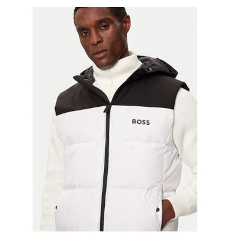 Мъжки елек -  304241246 - Рециклиран полиестер - Бял - Бял BOSS