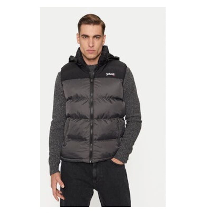 Мъжки елек -  304870095 - Найлон - Сив - Сив Schott Nyc