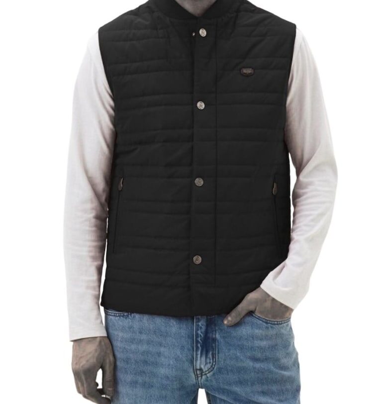 Мъжки елек  ватиран - полиестер - черен - Galvanni