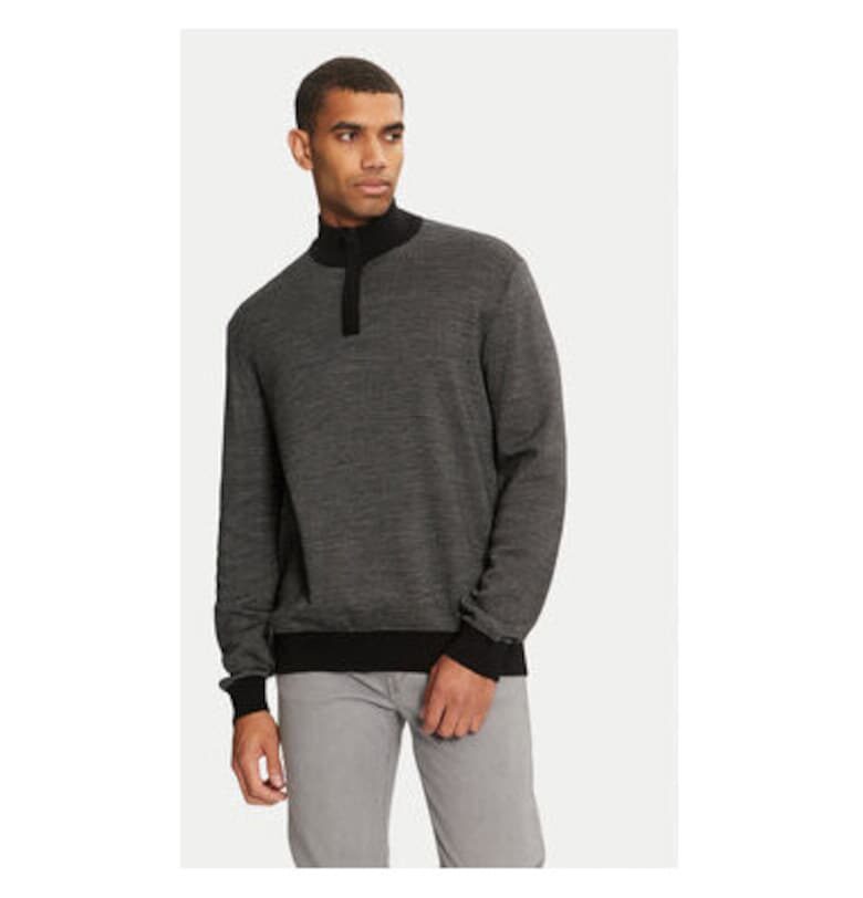 Мъжки кардиган -  304463853 - Вълна/Памук - Черен - Черен Pierre Cardin