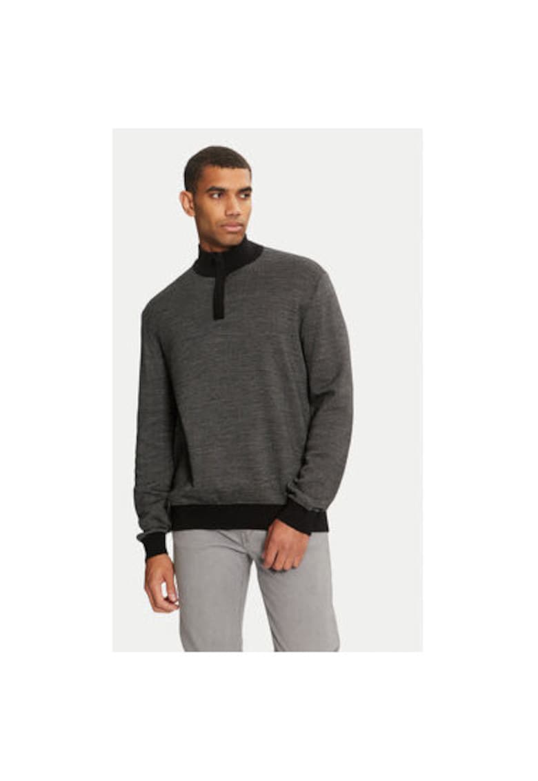 Мъжки кардиган - 304463853 - Вълна/Памук - Черен - Черен Pierre Cardin