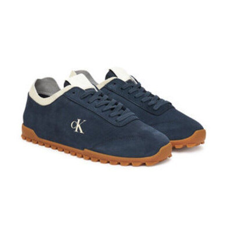 Мъжки кецове -  305198716 - естествена кожа - тъмносин CALVIN KLEIN JEANS