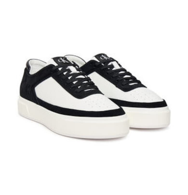 Мъжки кецове -  305525895 - естествена кожа - черно/бяло... CALVIN KLEIN