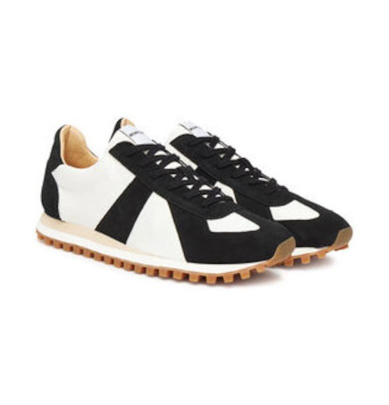 Мъжки кецове -  305536624 - естествена кожа - черно/бяло Novesta