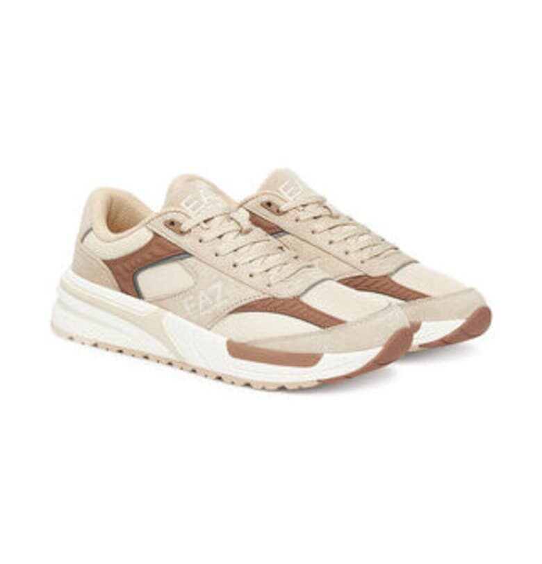 Мъжки кецове - Emporio Armani  текстил - кафяв EA7