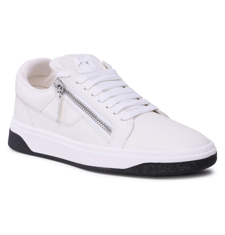 Мъжки кецове - Джузепе Заноти - естествена кожа - бял Giuseppe Zanotti