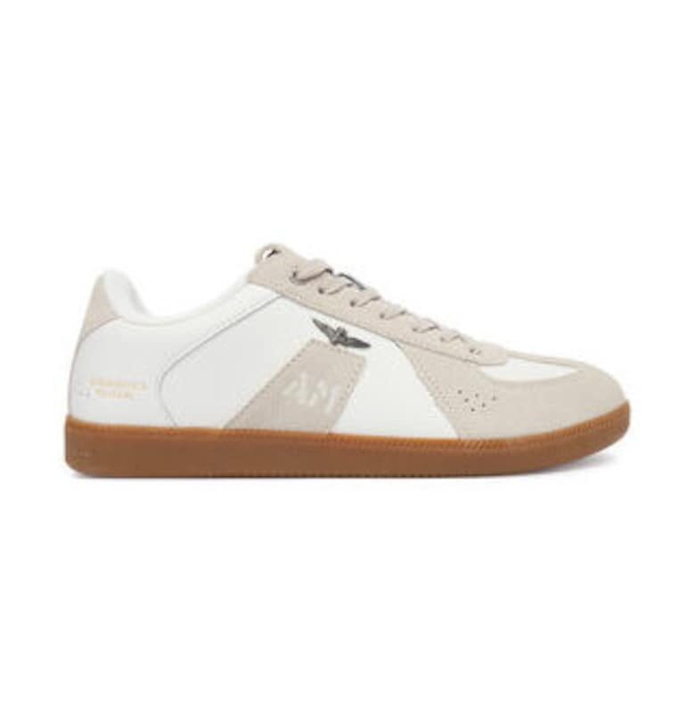 Мъжки кецове -  бежови - екологична кожа Aeronautica Militare