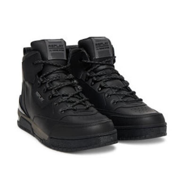 Мъжки кецове -  естествена кожа - черен Replay