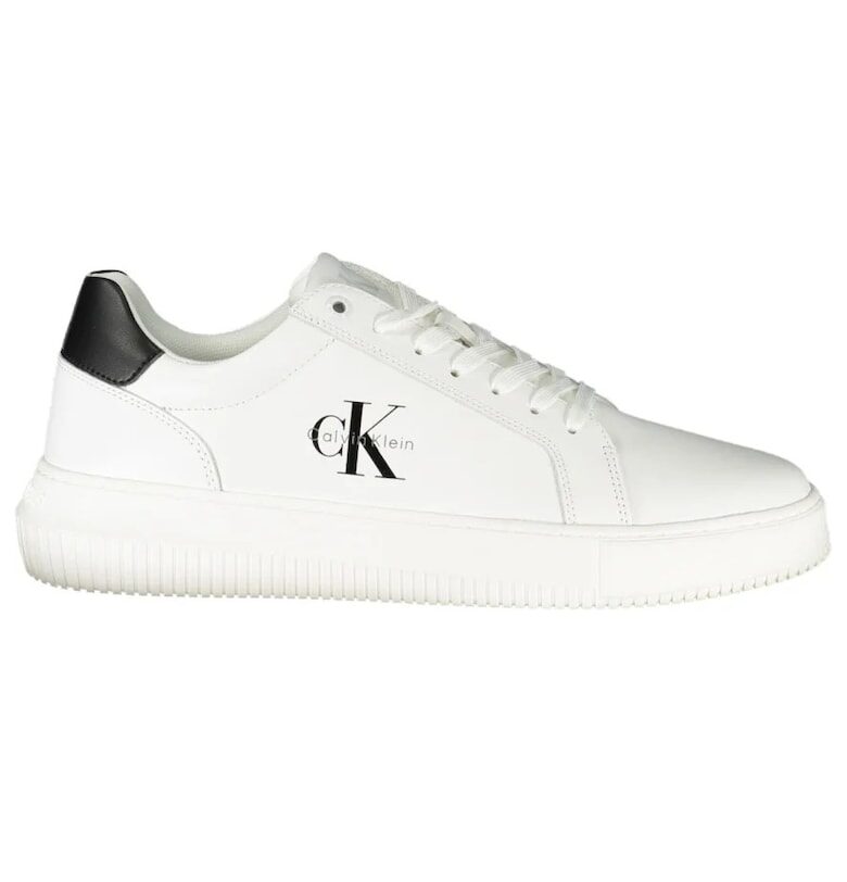 Мъжки кецове  с дебела подметка - бели с черни детайли CALVIN KLEIN JEANS