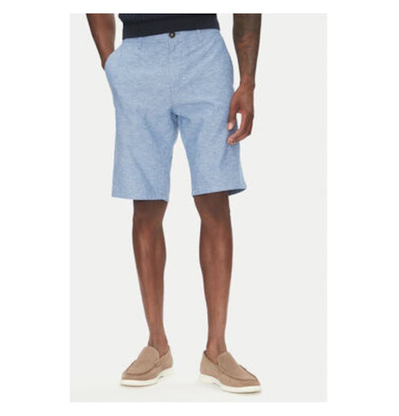 Мъжки къси панталони  1044712 - Лен/Памук - Син - Син Tom Tailor