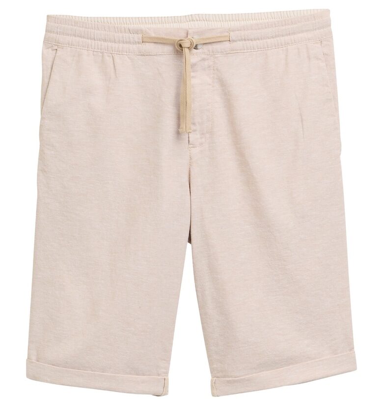 Мъжки къси панталони  1044715 - Лен/Памук - Бежов - Бежов Tom Tailor