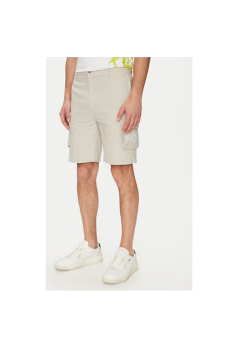 Мъжки къси панталони 60100045 - памук - бял - Бял Karl Kani