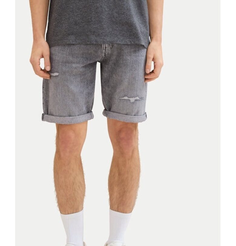 Мъжки къси панталони -  753382 - Сив - Памук Tom Tailor Denim