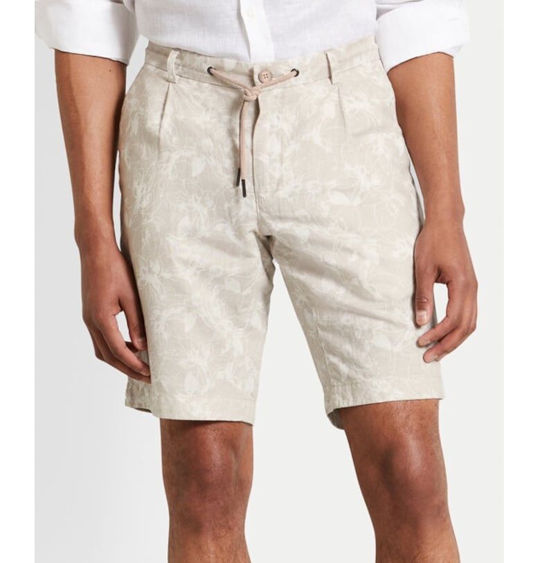 Мъжки къси панталони -  757991 - Бежови - Лен Bugatti