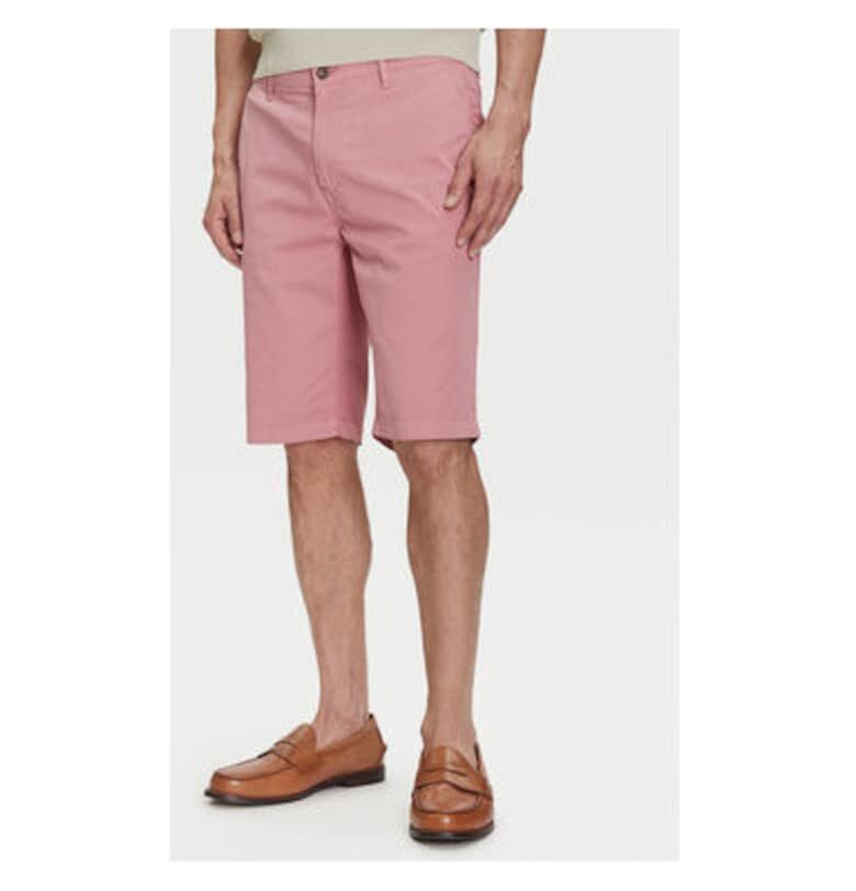 Мъжки къси панталони  B1 16939.2402 - памук - розов - Розово Baldessarini