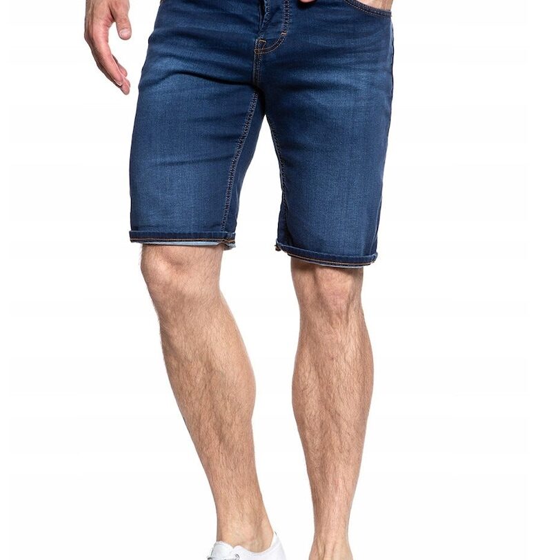 Мъжки къси панталони -  Chicago Short - Кройка: Slim Fit - Стил: Прав / Regular - Височина на талията: Средна / Regular - Закопчаване: Копчета - W38 EU - Син Mustang